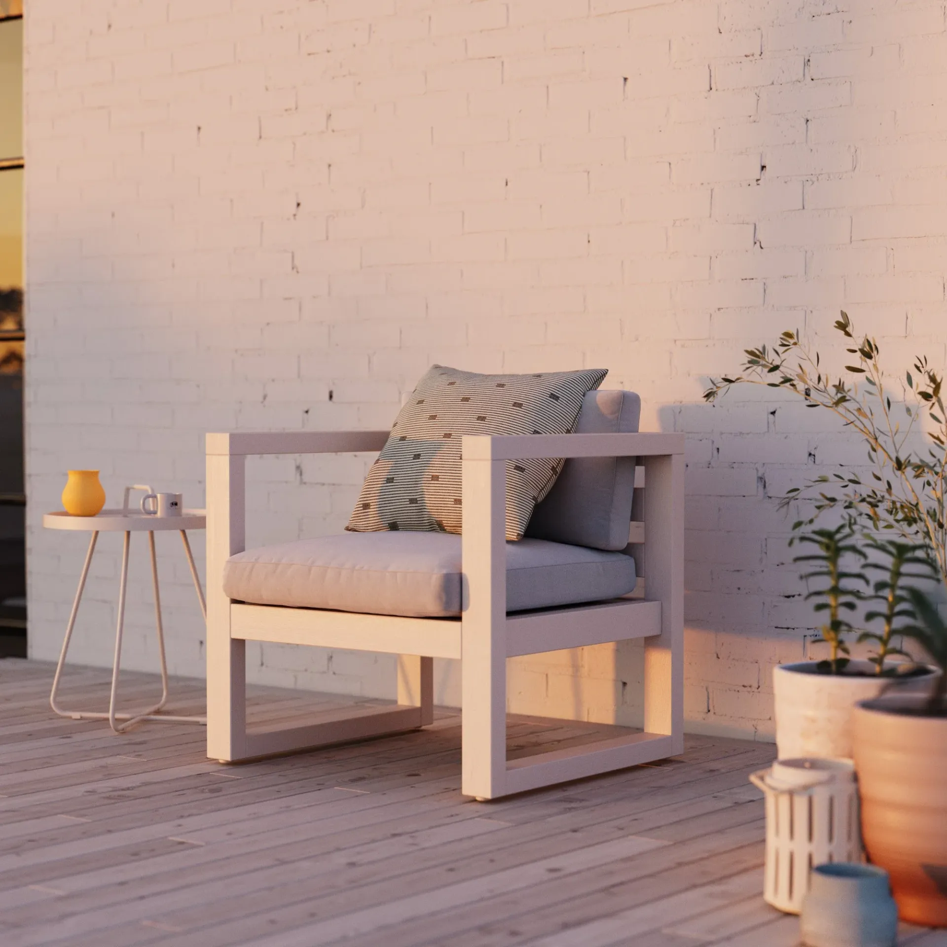 Egenbyggt utemöbler